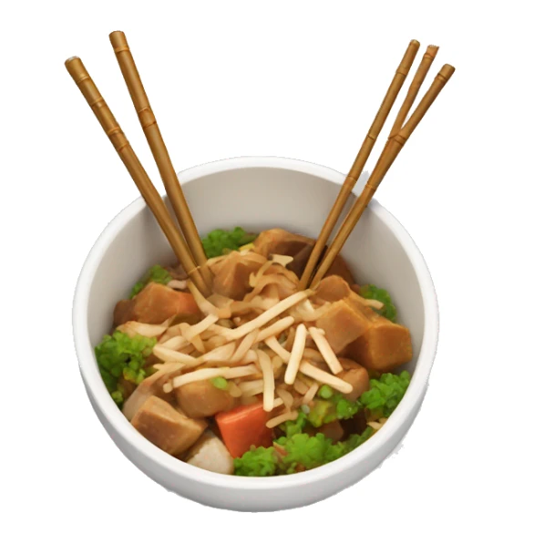 Bowl with chop sticks sticker