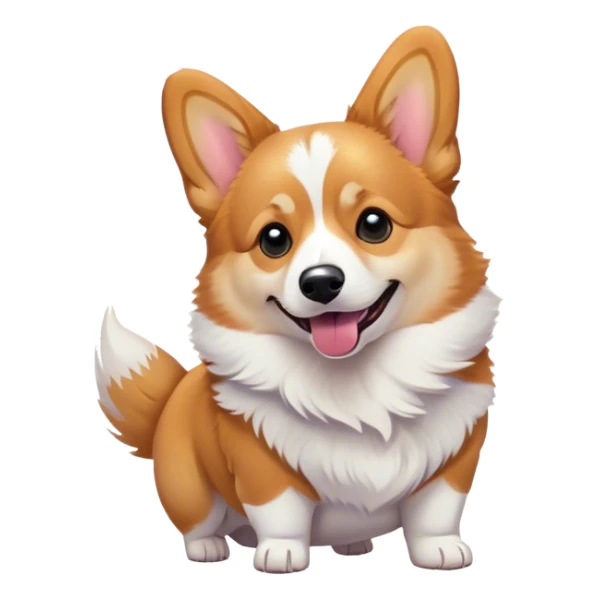 corgi with fireworks sticker
