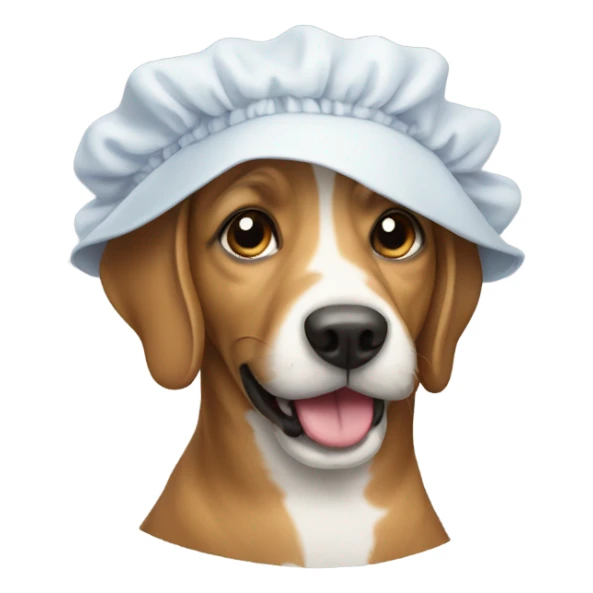 Dog with bonnet on it sticker