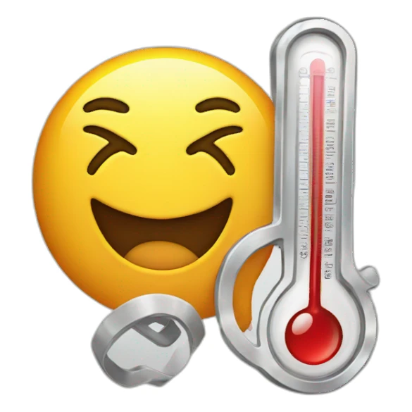 emoji with thermometer  sticker