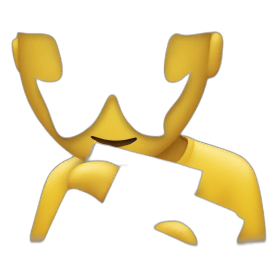 Yellow emoji with human features reading a book sticker