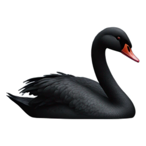 black swan front view sticker