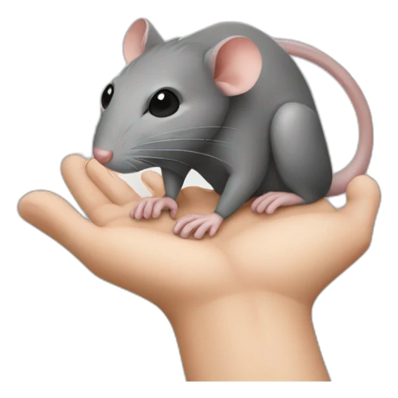 rat rubbing his hands sticker
