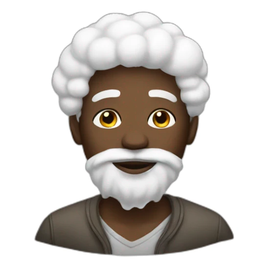 Black man with cotton sticker