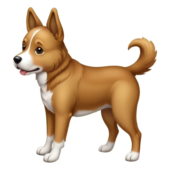 Dog peeing with his hind leg raised sticker