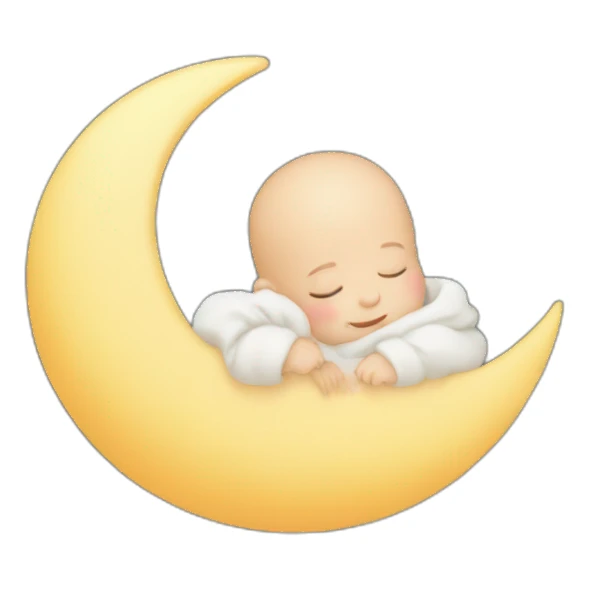 baby nap on moon sticker