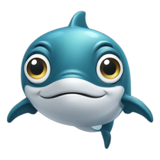 A dolphin with a monocle sticker