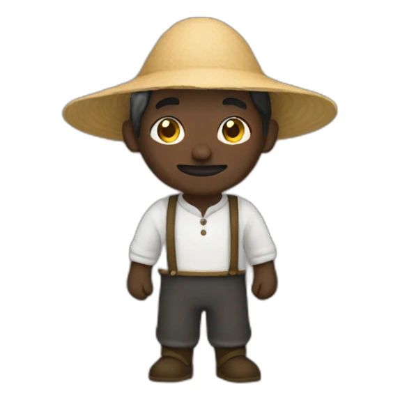 peasant with black sticker