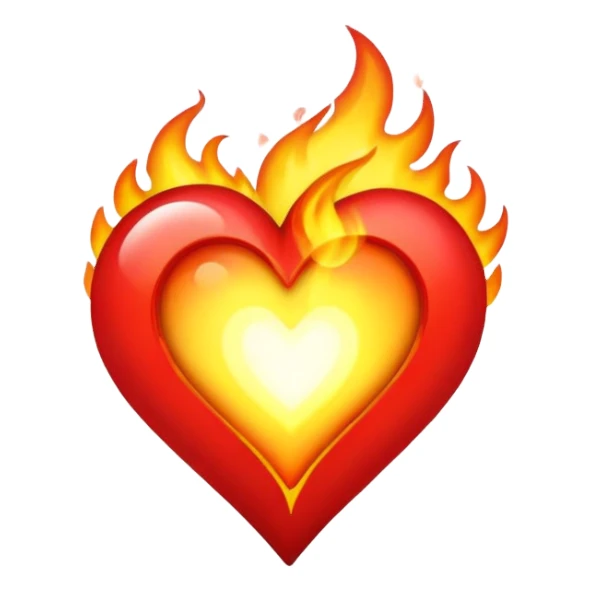 Flame heart  sticker