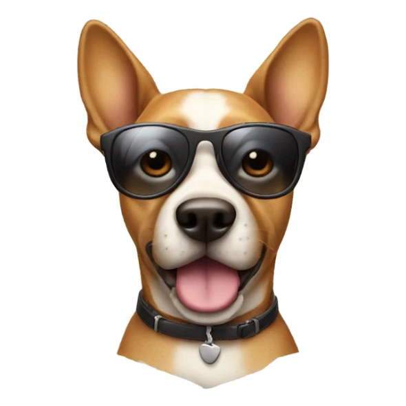 Dog wearing glasses sticker