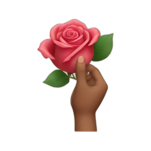 Rose giving hand  sticker