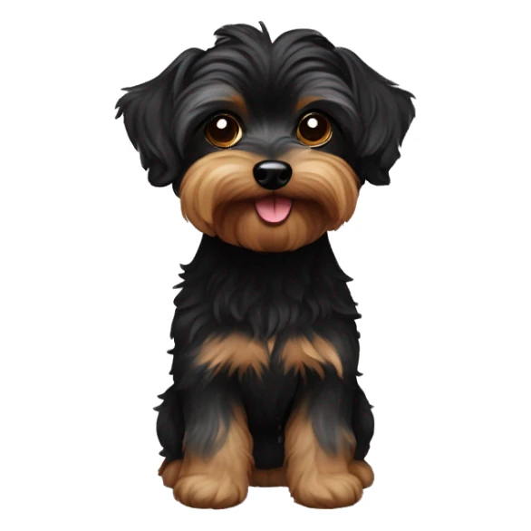 black yorkiepoo sticker