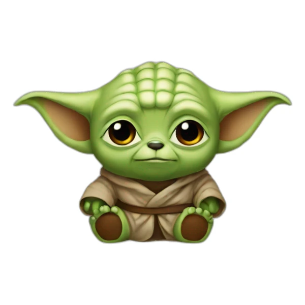 Yoda bear sticker