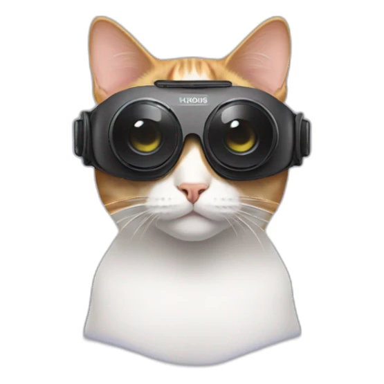 cat wearing vr headset sticker