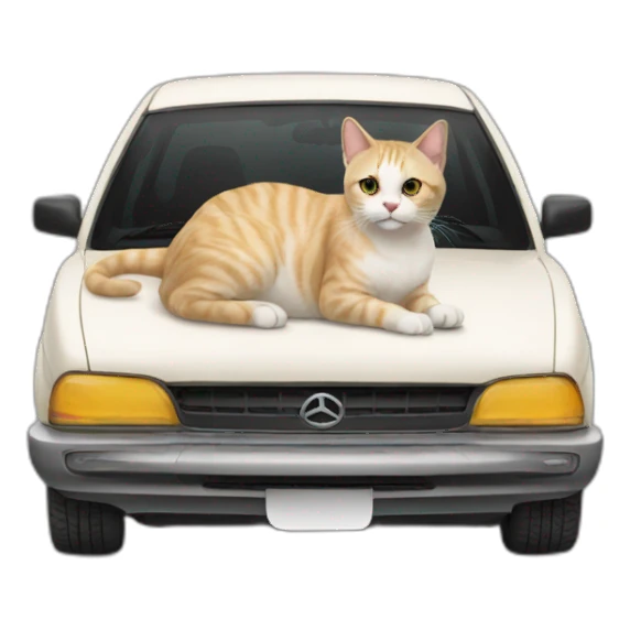 Cat on a car sticker