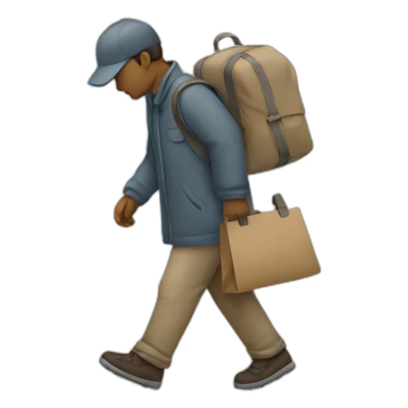 blind person walking sticker