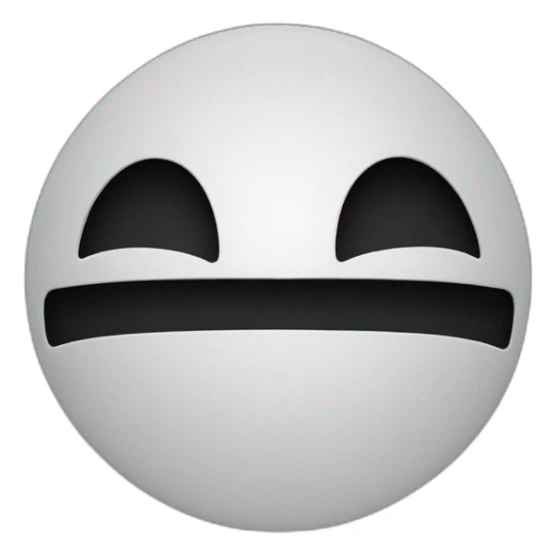 Circle Smile Face in Color Black sticker