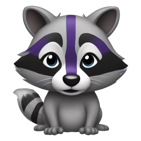 purple raccoon sticker