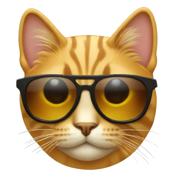 Cat with sunglasses sticker