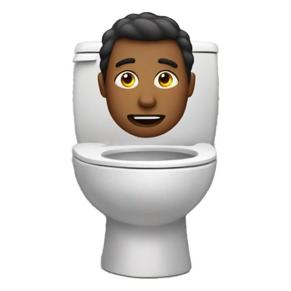 Man inside toilet sticker