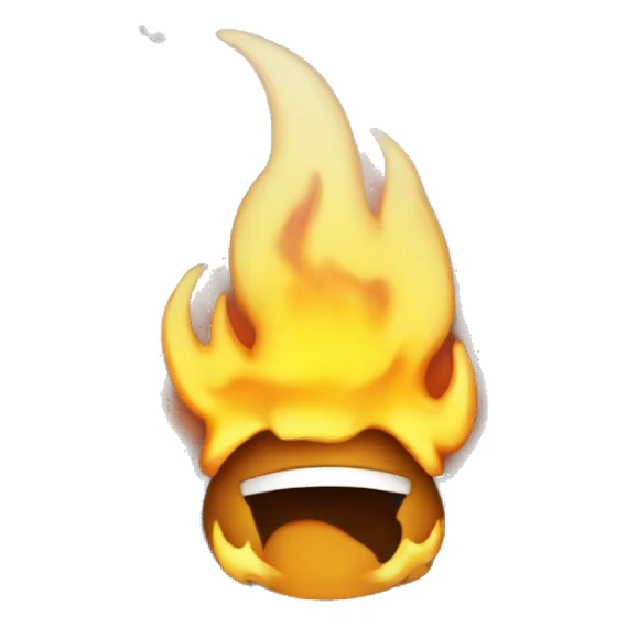 Tête en feu sticker