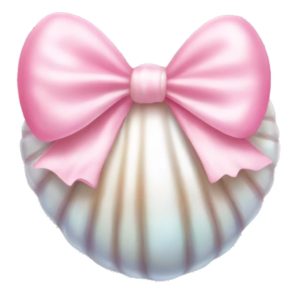 Pearl shell and light pink bow sticker