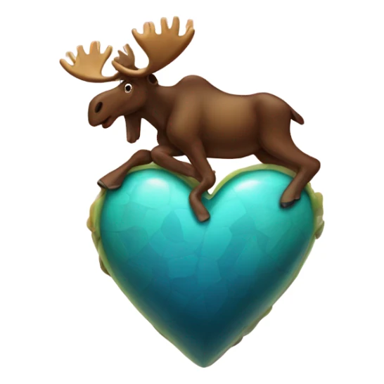 Moose heart turtle  sticker