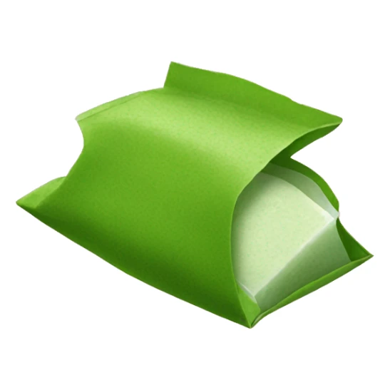 Green tea bags sticker