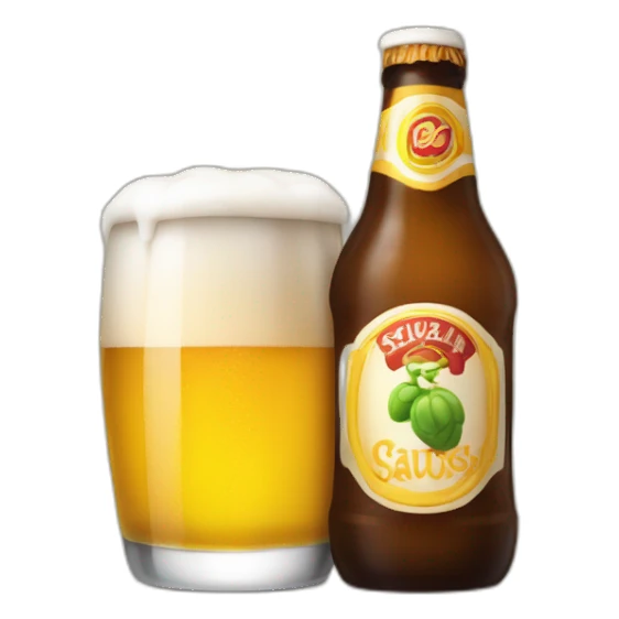 Sausison avec de la bière sticker