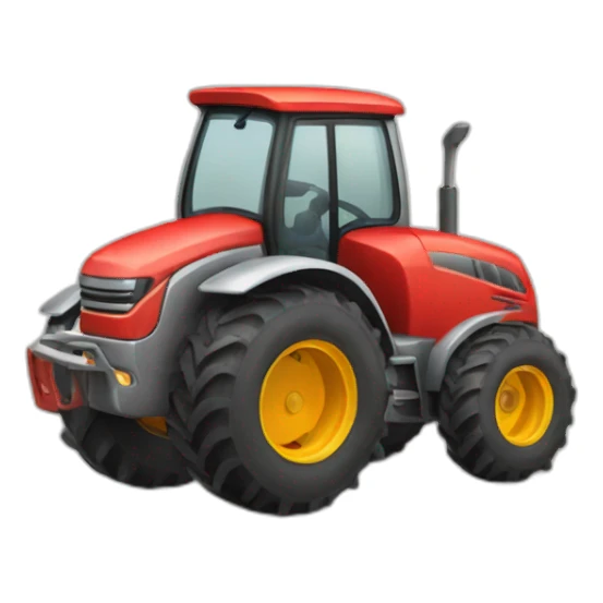 A red-tailed donkey riding a tractor sticker