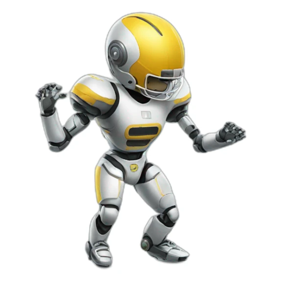 robot playing football sticker