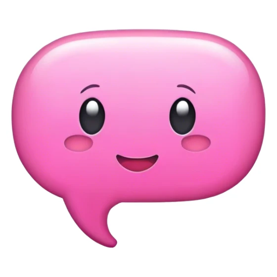 balão de fala rosa sticker