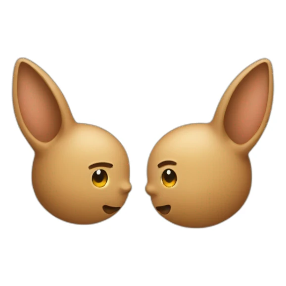 two ears listening to words in a conversation sticker