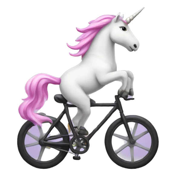 Unicorn on bike sticker