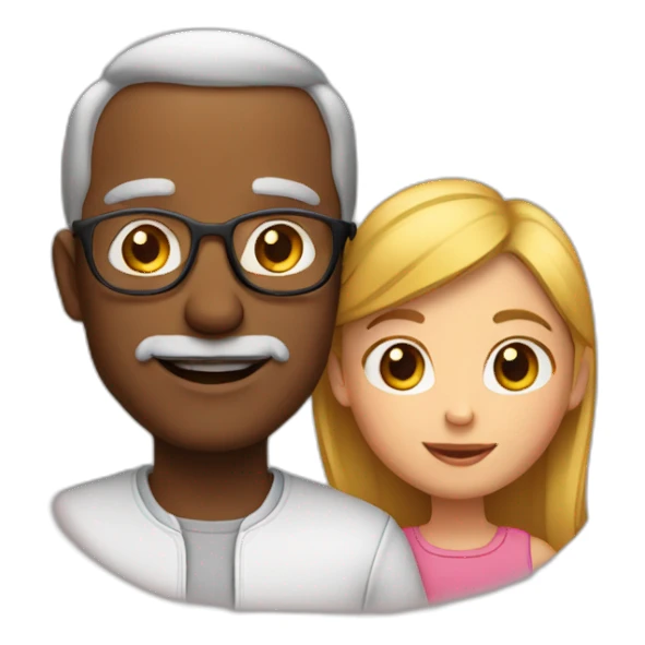 Papa et sa fille sticker