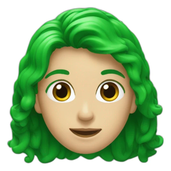 coeur vert foncee sticker