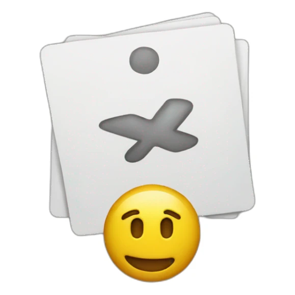 card-with-an-x-on sticker