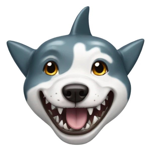 Dog as a shark sticker