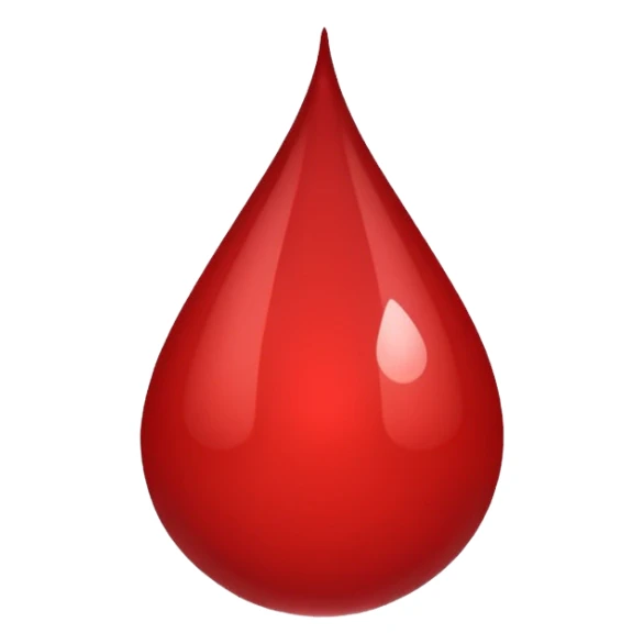 single blood drop sticker