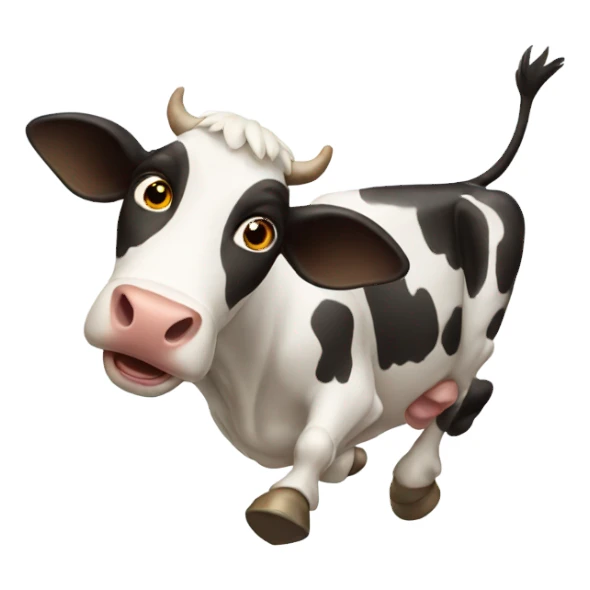 Flying cow sticker