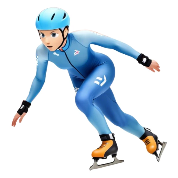 Short track speed skate sticker
