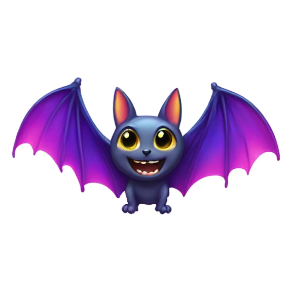 Lisa frank rainbow Halloween bat sticker