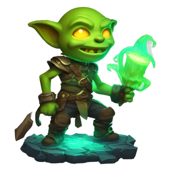 loot goblin with glowing neon sticker