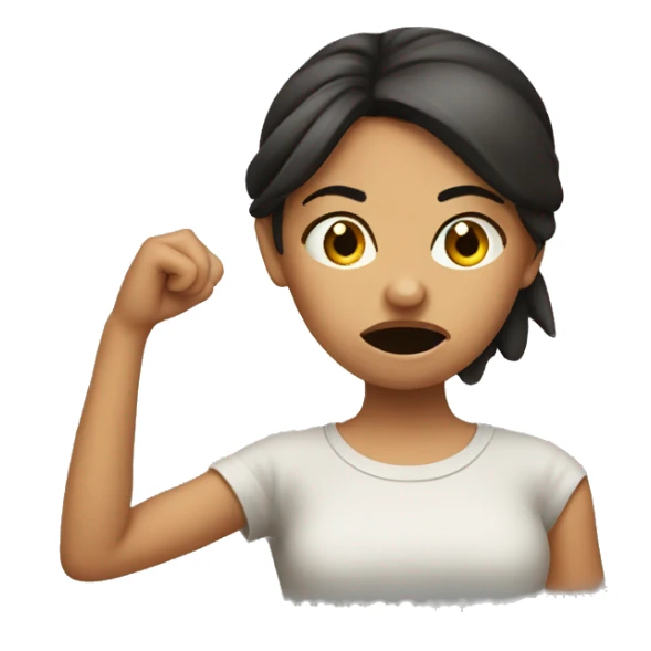 Annoyed girl  sticker