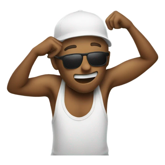 Dabbing person sticker