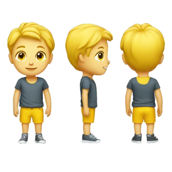 yellow danish kid with body sticker