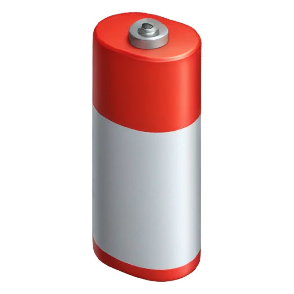 Single Red battery  sticker