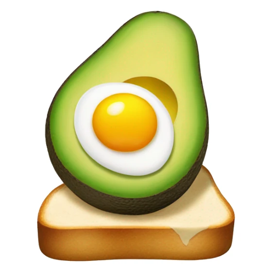 avocado and egg on sourdough  sticker