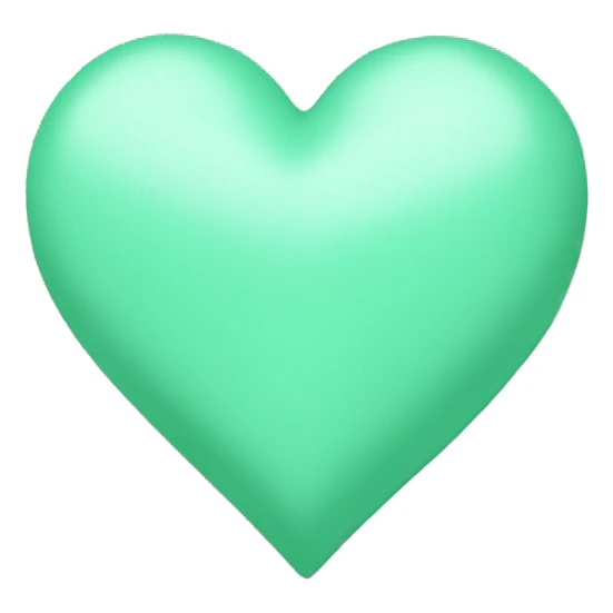 mint green heart sticker