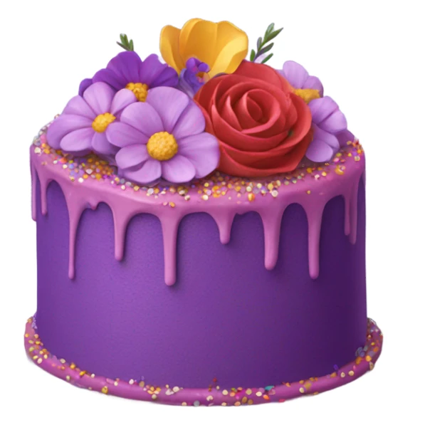 Purple cake sticker